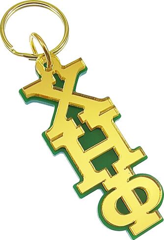 Chi Eta Phi Large Letter Mirror Key Chain [Green - 3.5" x 1.25"] - ID#20792 in Saudi Arabia