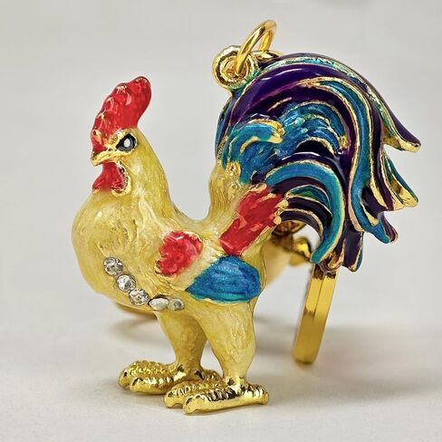 2026 Feng Shui Strategic Rooster Keychain Bring Good Luck Amulet Key chain w5788 in Saudi Arabia