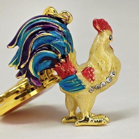 2026 Feng Shui Strategic Rooster Keychain Bring Good Luck Amulet Key chain w5788 in Saudi Arabia
