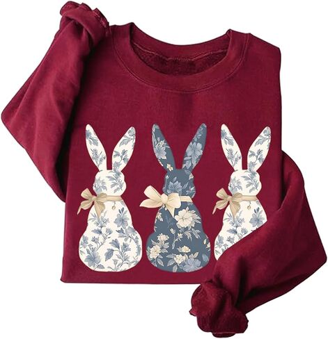 Floral Bunny Sweatshirt Coquette Easter Spring Crewneck Easter Gift in Saudi Arabia