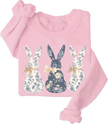 Floral Bunny Sweatshirt Coquette Easter Spring Crewneck Easter Gift in Saudi Arabia