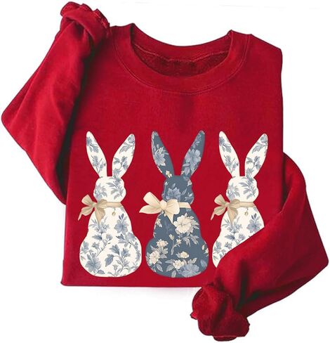 Floral Bunny Sweatshirt Coquette Easter Spring Crewneck Easter Gift in Saudi Arabia