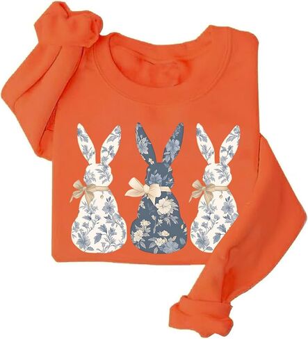 Floral Bunny Sweatshirt Coquette Easter Spring Crewneck Easter Gift in Saudi Arabia