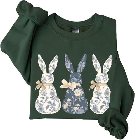 Floral Bunny Sweatshirt Coquette Easter Spring Crewneck Easter Gift in Saudi Arabia