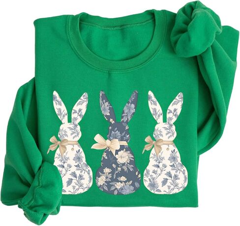 Floral Bunny Sweatshirt Coquette Easter Spring Crewneck Easter Gift in Saudi Arabia