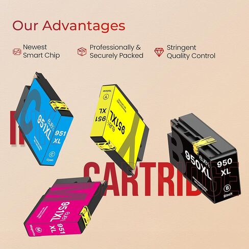 ejet 950XL and 951XL Ink Cartridges Combo Pack 5 Pack Compatible for HP 950 951 Ink Cartridges Combo Pack Use for OfficeJet Pro 8600 8610 8620 8625 8100 8630 276DW 251DW, Black Cyan Magenta Yellow in Kuwait