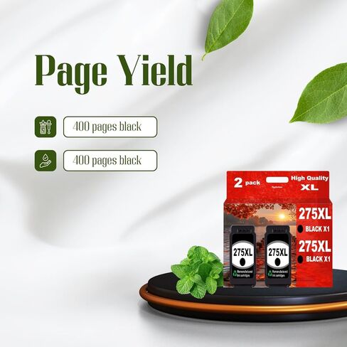 خراطيش حبر PayForLess 275XL لطابعات Canon لحبر Canon 275 الأسود PG275XL لحبر الطابعة PIXMA TS3722 TR4720 TS3700 TS3522 TS3500 TR4700 TR4722 TS3720 (2 أسود) in Kuwait