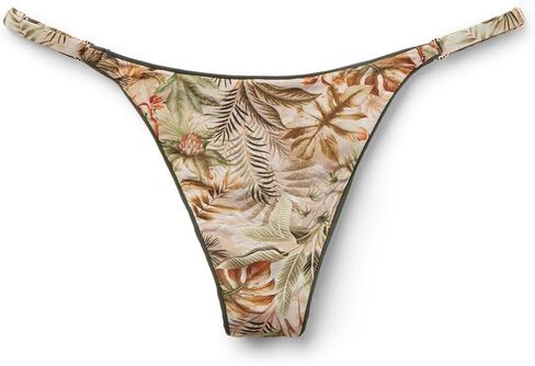 CALZEDONIA Woman's Tropical Foliage Thong Swimsuit Bottoms in Kuwait