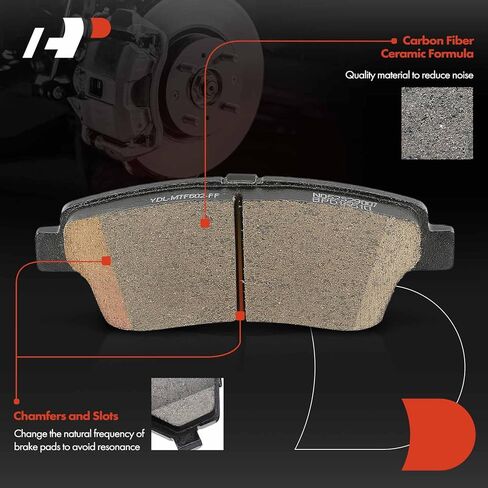 A-Premium 12.36 inch (314mm) Rear Solid Disc Brake Rotors + Ceramic Pads Kit Compatible with Select Hyundai and Kia Models - Genesis 2010-2016, K900 2017, 6-PC Set in Saudi Arabia