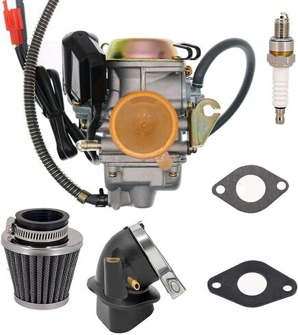 Carburetor for GY6 150cc Scooter Moped QMJ152 QMI157 PD24J with Air Filter, Intake Manifold, Gaskets, Spark Plug in Saudi Arabia