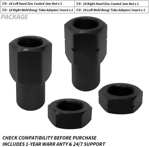 7/8"-18 Jam Nut Left Right for Rod Ends 45 Steel Off-Road 4-Link Suspension Kit in Saudi Arabia