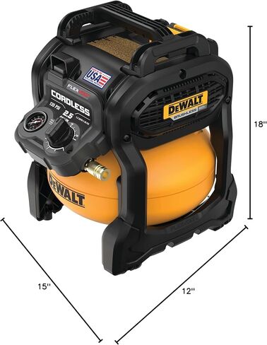 مجموعة ضاغط الهواء DEWALT FLEXVOLT 60V MAX*، لاسلكي، 2.5 جالون (DCC2560T1) in Kuwait