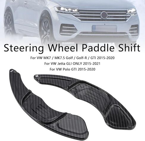 أغطية تمديد محول مجداف عجلة القيادة من Topteng لسيارة VW MK7 / MK7.5 Golf/Golf-R/GTI 2015-2020، لجيتا GLI فقط 2015-2021، Golf 7/Golf 7 GTI 2015-2020، T-Roc/Touareg 2019-2024 in Saudi Arabia