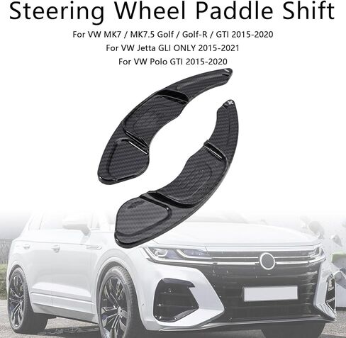 أغطية تمديد محول مجداف عجلة القيادة من Topteng لسيارة VW MK7 / MK7.5 Golf/Golf-R/GTI 2015-2020، لجيتا GLI فقط 2015-2021، Golf 7/Golf 7 GTI 2015-2020، T-Roc/Touareg 2019-2024 in Saudi Arabia