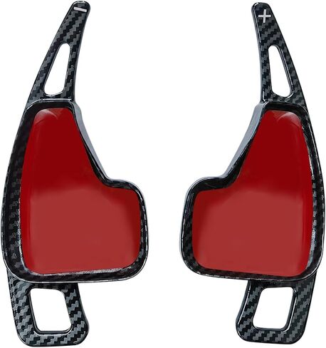 Steering Wheel Paddle Shifter Extension for BMW X3 X5 X1 X4 X6 X2 2 3 4 Series F30 F31 F15 F16 F25 F26 F Series Accessories, Steering Wheel Paddle Shifters Cover(ABS-Carbon Fiber Pattern) in Kuwait