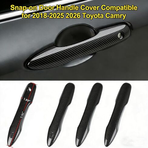 غطاء حماية لمقبض باب السيارة متوافق مع Toyota 2018-2020 2021 2022 2023 2024 2025 2026 Camry 2019-2026 Corolla 2019-2022 Avalon 2016-2026 Prius 2020-2024 Venza Accessories (كربون) in Kuwait
