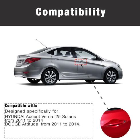 SEGADEN Chrome Door Handle Cover Trims Compatible with HYUNDAI Accent Verna i25 Solaris DODGE Attitude 2011-2014 XG2112A in Saudi Arabia