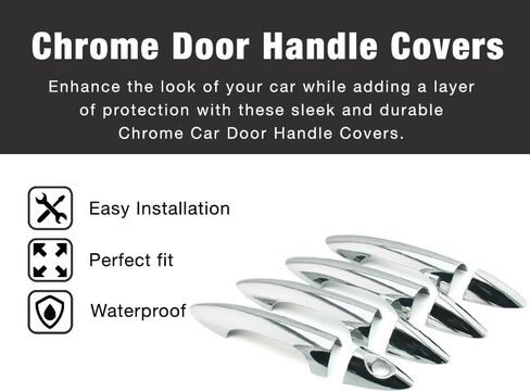 SEGADEN Chrome Door Handle Cover Trims Compatible with HYUNDAI Accent Verna i25 Solaris DODGE Attitude 2011-2014 XG2112A in Saudi Arabia