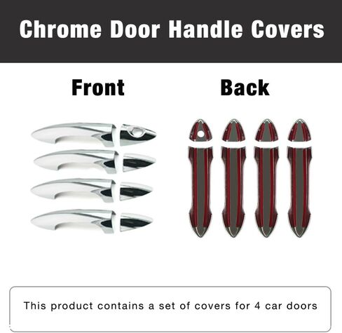 SEGADEN Chrome Door Handle Cover Trims Compatible with HYUNDAI Accent Verna i25 Solaris DODGE Attitude 2011-2014 XG2112A in Saudi Arabia