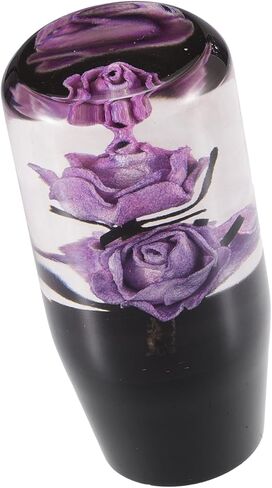 Universal Car Gear Shift Knob, Manual Automatic Stick Gear Shifter Knob, Acrylic, Purple, 1 Set Item Replacement in Saudi Arabia