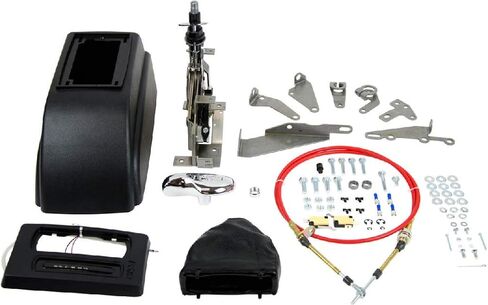 B&M AUTOMATIC HAMMER RATCHET SHIFTER,UNIVERSAL 3 & 4 SPEED,POLISHED ALUMINUM HANDLE & BLACK CONSOLE,COMPATIBLE WITH GM TH400,350,250,200,700R4,4L60,4L60E,4L65E,4L80E AUTO TRANSMISSIONS in Kuwait