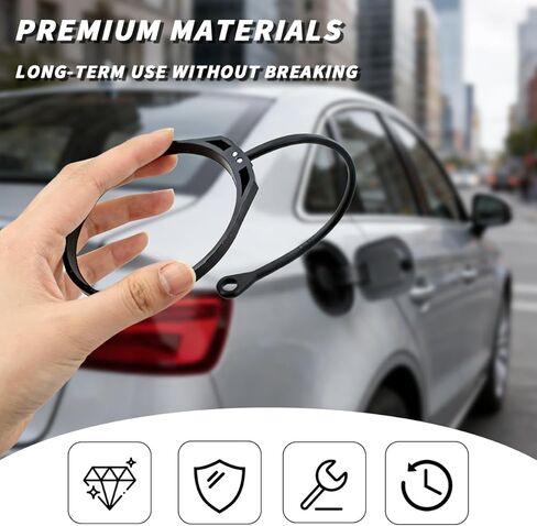 Car Gas Cap Tether with Eyelet Replce OE 1J0201550/ 180201556 Compatible with VW Golf Beetle/Audi A3 A1, Anti Loss Gas Cap Retainer Strap with Rivet Fastener in Kuwait