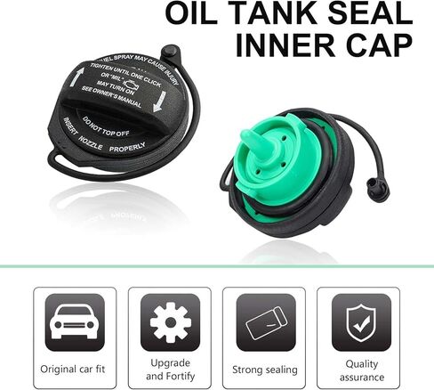 Gas Cap, Fuel Cap OEM#8K0201550N 5C0-201-550-T Replacement, Compatible with Audi A4 A5 A8, Quattro Q5 RS5 S4 S5 S8 SQ5 Allroad, 2011-2020 VW Jetta Golf R SportWagen Alltrack Tiguan in Kuwait