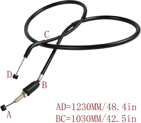Motorcycle Clutch Cable Compatible with Suzuki GSXR1000 2005-2006 - Heavy Duty Steel Wire Clutch Line Replacement for Street Bikes & Sport Motorcycles - Black​ in Saudi Arabia