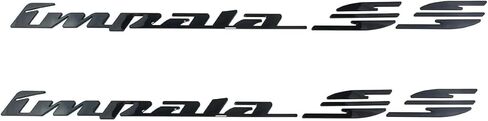 Pair Set 1994-1996 Impala Ss Emblems Rear Quarter Panel 3D Letter Badge Car Nameplate Replacement for Impala (Gloss Black) in Saudi Arabia