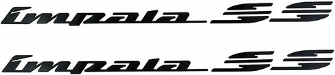 Pair Set 1994-1996 Impala Ss Emblems Rear Quarter Panel 3D Letter Badge Car Nameplate Replacement for Impala (Gloss Black) in Saudi Arabia
