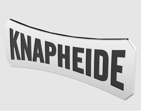 Knapheide 12315867، 1.75 بوصة ارتفاع × 5.25 بوصة عرض، شعار Knapheide كروم in Kuwait