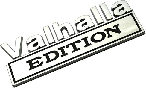 1Pc 7 inch Vikings Valhalla Edition Auto Emblem Truck Decals 3D Car Bumper Sticker Valhalla Edition Badges Replacement for Universal SUV Side Rear Trunk Door Viking Seasons (Chrome Black) in Saudi Arabia
