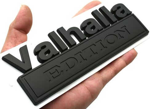 1 قطعة 7 بوصة الفايكنج Valhalla الطبعة السيارات شعار شاحنة الشارات 3D سيارة الوفير ملصق Valhalla الطبعة شارات استبدال لسيارات الدفع الرباعي العالمي الجانب الخلفي الجذع الباب فايكنغ المواسم (الكروم الأسود) in Kuwait