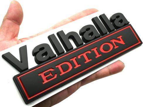 1Pc 7 inch Vikings Valhalla Edition Auto Emblem Truck Decals 3D Car Bumper Sticker Valhalla Edition Badges Replacement for Universal SUV Side Rear Trunk Door Viking Seasons (Chrome Black) in Saudi Arabia