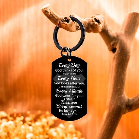 الله المفاتيح هدايا المعمودية للرجال في سن المراهقة الأولاد المسيحية المفاتيح الكتاب المقدس الآية المفاتيح المسيحية سلاسل المفاتيح للنساء رجل سلسلة المفاتيح الدينية ملهمة الكتاب المقدس الإيمان هدية عيد الفصح in Kuwait