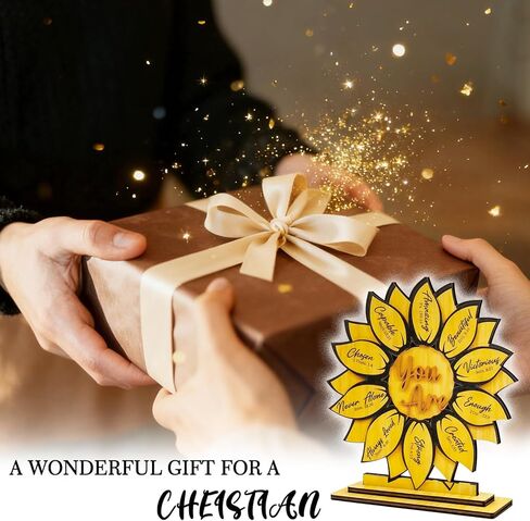 Aisity Christian Sunflower Gifts for Women Men Religious Sunflower Decor Inspirational Gift for Women Teen Girls Daughter Faith Based Gifts God Say You Are...Gift For Christian Woman in Kuwait