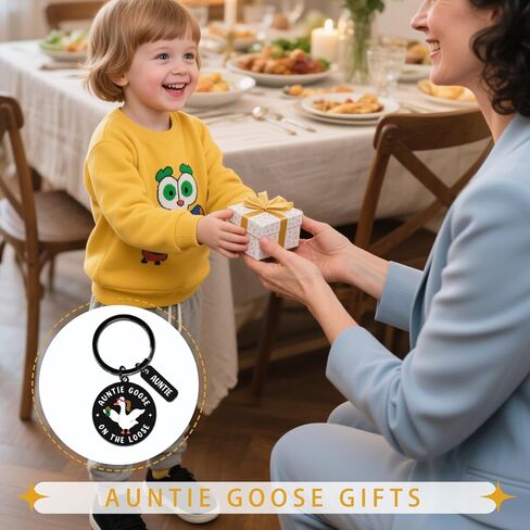 Funny Auntie Goose Gift Keychain Auntie Goose On the Loose Key Chain, Aunt Birthday Christmas Thanksgiving Easter Mothers Day Baptisms Gifts From Niece Nephew in Kuwait