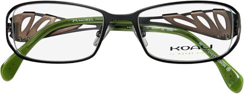 MOREL Koali 6919k للسيدات/النساء مصمم فرنسي ذو حافة كاملة مصنوع من مواد فاخرة حافظة صلبة للنظارات/النظارات (50-17-135، أسود/رمادي) in Kuwait