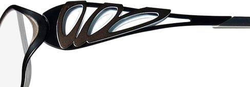 MOREL Koali 6919k للسيدات/النساء مصمم فرنسي ذو حافة كاملة مصنوع من مواد فاخرة حافظة صلبة للنظارات/النظارات (50-17-135، أسود/رمادي) in Kuwait