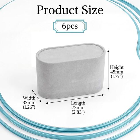 6 Pieces Watch Pillows Bracelet Pillow Watch Display Stand for Watches Box Jewelry Display Storage Case, Grey in Saudi Arabia