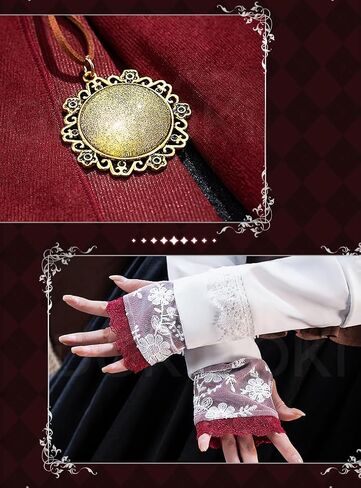 KIRA KIRA The Doll Cosplay Costume Doki-R Full Set Balck Dress Cape Hat Halloween Costume Lolita Dress in Saudi Arabia