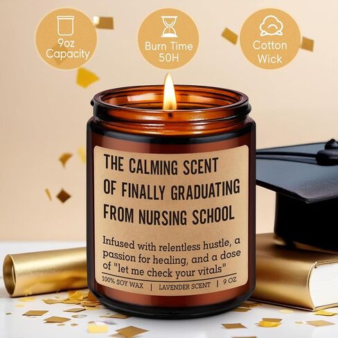 Fairy's Gift Candle, Nursing School Graduation Gifts for Nurse Student, Graduation Gifts for New Grad Nurses, Funny Grad Presents for Nursing Students Graduates, Future RN LPN Presents for Her in Saudi Arabia