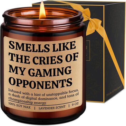 LEADO Video Game Candle, Gifts for Gamers Men, Women, Teen Boys, Girls - Gaming Gifts for Video Game Lovers - Funny Fathers Day, Birthday Presents for Gamer Boyfriend, Son, Husband, Dad, Gaming Stuff in Kuwait