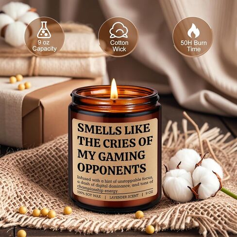 LEADO Video Game Candle, Gifts for Gamers Men, Women, Teen Boys, Girls - Gaming Gifts for Video Game Lovers - Funny Fathers Day, Birthday Presents for Gamer Boyfriend, Son, Husband, Dad, Gaming Stuff in Kuwait