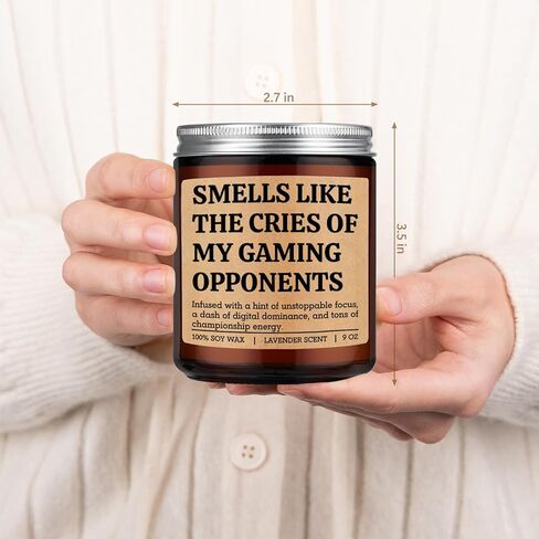 LEADO Video Game Candle, Gifts for Gamers Men, Women, Teen Boys, Girls - Gaming Gifts for Video Game Lovers - Funny Fathers Day, Birthday Presents for Gamer Boyfriend, Son, Husband, Dad, Gaming Stuff in Kuwait