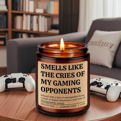 LEADO Video Game Candle, Gifts for Gamers Men, Women, Teen Boys, Girls - Gaming Gifts for Video Game Lovers - Funny Fathers Day, Birthday Presents for Gamer Boyfriend, Son, Husband, Dad, Gaming Stuff in Kuwait