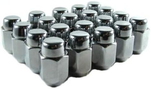 EZAccessory 20 Chrome Acorn Lug Nuts 7/16" Thread Size 13/16" Hex in Saudi Arabia