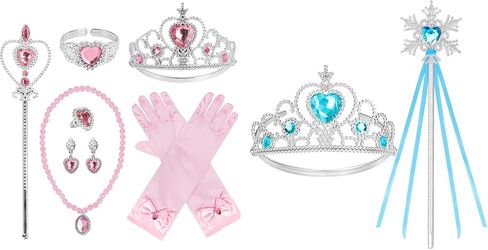 فستان الأميرة، قفازات الأميرة، عصا تيارا، قلادة، أقراط، سوار وخاتم هدية in Kuwait