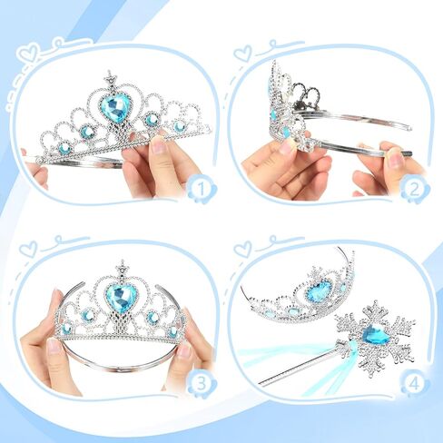 فستان الأميرة، قفازات الأميرة، عصا تيارا، قلادة، أقراط، سوار وخاتم هدية in Kuwait