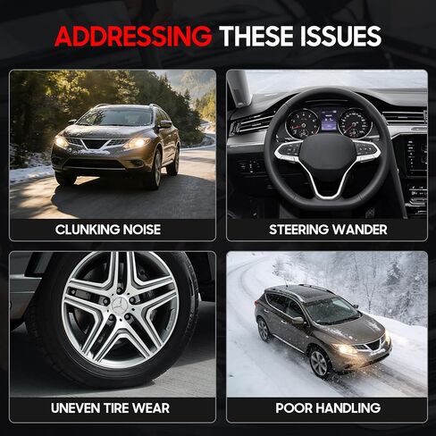 10Pcs Front Suspension Kit for 2009-2014 Nissan Murano, 2 Lower Control Arm w/Ball Joint 2 Sway Bar Link 4 Outer Inner Tie Rod End (# K622157 K622158 K750784 EV800639 ES800357 ES800358) in Kuwait